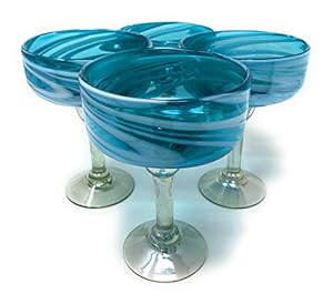 Dos Sueños Aqua Swirl Margarita Gläser 4er Set