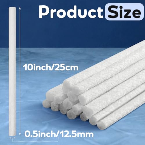 Conelist 48個 長寿命トーチウィック ファイバーグラス交換用 1/5.1 cm x 25.4 cm 照明トーチ オイルランプ ワインボトル シトロネラ 芯 屋内装飾 屋外 ガーデン テラス ライト DIY 自家製ランプ装飾 [2]