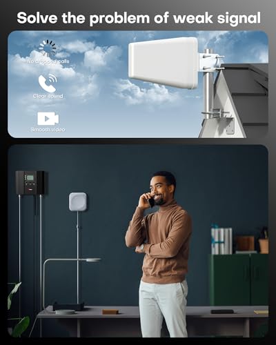 Image of Cell Phone Booster Cover 6000 sq ft, Boost 5G 4G LTE Signal for All US Carriers, Cell Phone Signal Booster for Home Office, APP Support, FCC Approved