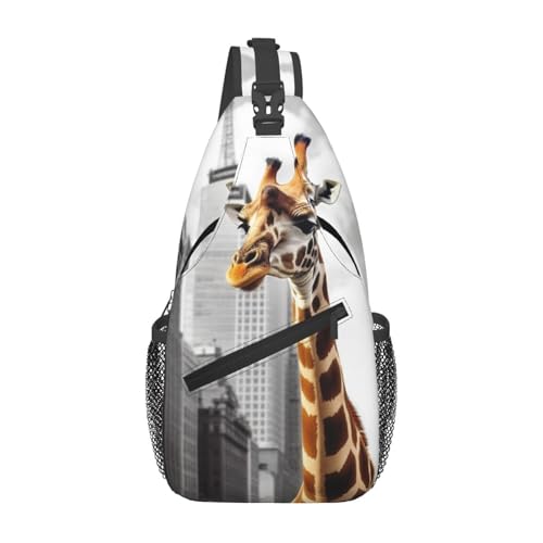 Bolso Crossbody para Hombre y Mujer Giraffe en Nueva York miniatura 1