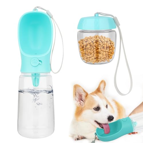 Edipets 3-in-1 Trinkflasche Für Hunde - 500 Ml, Auslaufsicher, Mit Kotbeutelspender, Perfekt Für Spaziergänge & Reisen