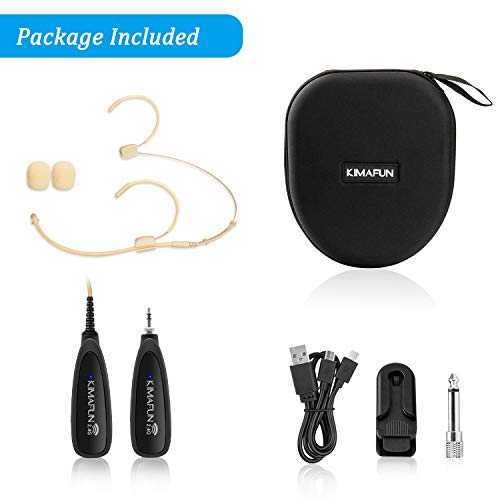 Wireless Microphone System,Kimafun 2.4G Wireless Headset Microphone,Headset And Handheld 2 In 1,For Voice Amplifier,Teaching, Computer,Teachers, Speaker,Pa System, Smart Phoneandlic Speaking,G120 #TOP6