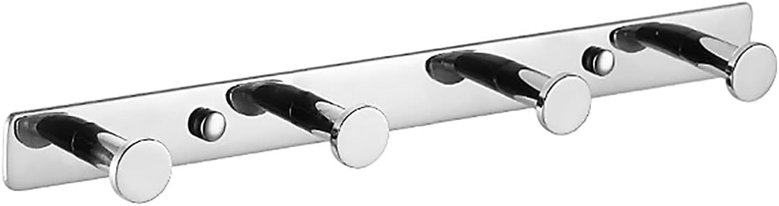 2 Pack Coat Rack Wall Mount, Stainless Steel T Shaped 4 Hooks Coat