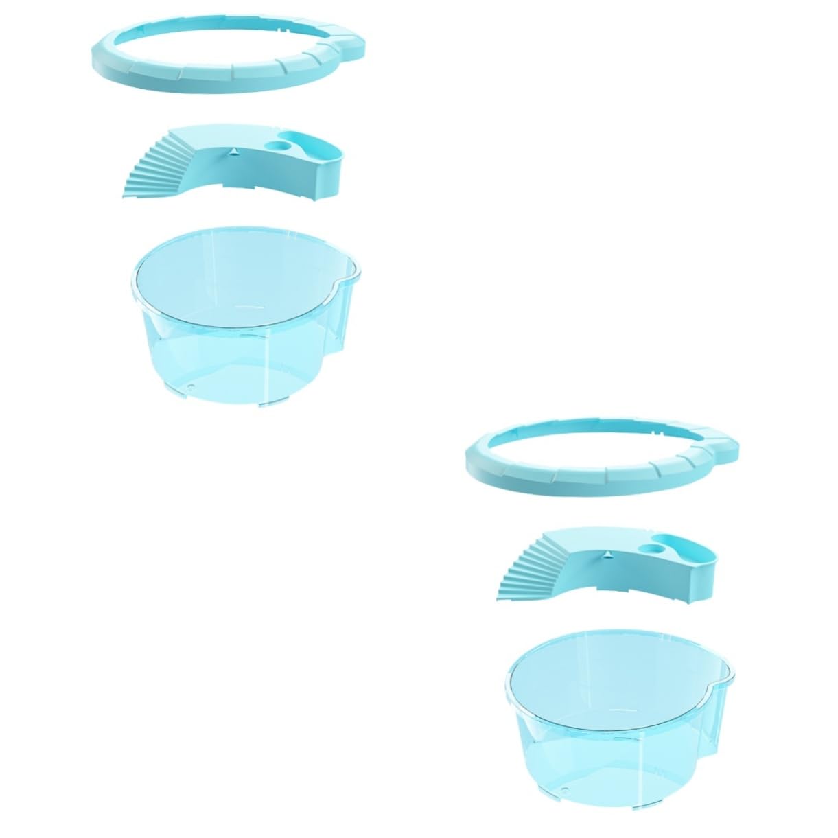 Generic 2pcs Turtle Breeding Tank Turtle Tank Aquarium Plastic Turtle Tank Turtle Habitat Baby Turtles Turtle Feeding Tank Plastic Terrarium Turtle Breeding Aquarium Small Little Turtle