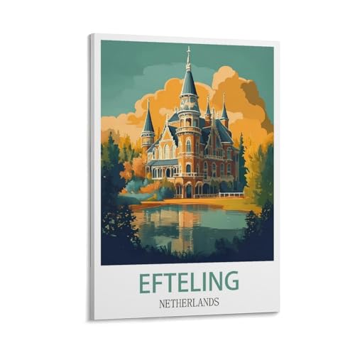 Impression sur toile Efteling poster vintage premium 60x90