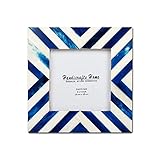Handicrafts Home Picture Frames Chevron Pattern Inspired Handmade Gifts Photo Frame Blue 4x4
