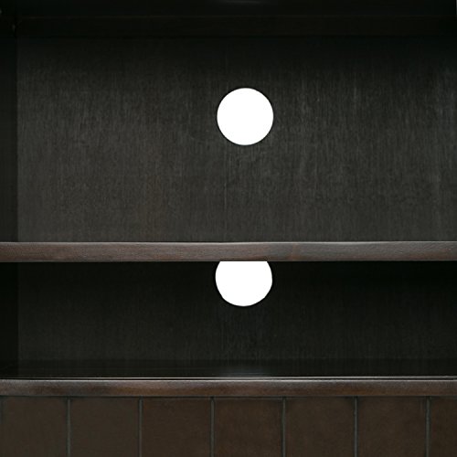 Simplihome Bedford Solid Wood Universal Tv Media Stand, 53.9 Inch Wide, Living Room Entertainment Center, Storage Cabinet With Glass Doors, For Flat Screen Tvs Up To 60 Inches In Dark Tobacco Brown #TOP4