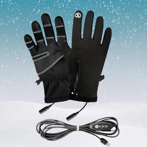 Gants chauffants écran tactile avec mitaines intégrées et recharge USB - 3