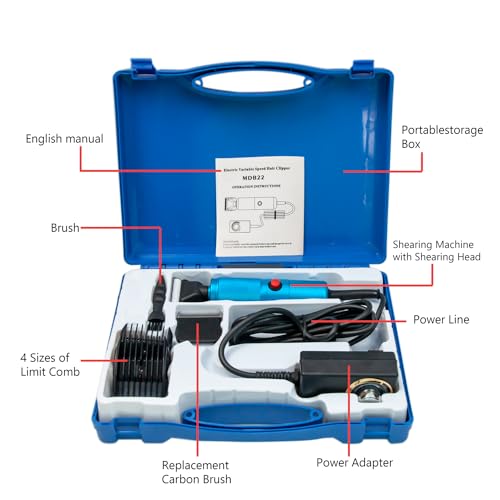 zalati Tufting Trimmer Kit, tapijtsnijder, veegmachine, 2 stuks, kam, 6 versnellingen, instelbare snelheid, met acrylrek voor tapijtproductie en doe-het-zelf, 200 W, metaal - Image 4