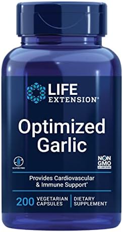 Life Extension Optimized Garlic, standardized Capsules for Heart ...