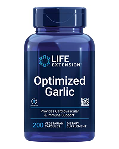 Life Extension, Optimized Garlic, Standardized Garlic Capsules, 200 Veggie Caps LEX-13942