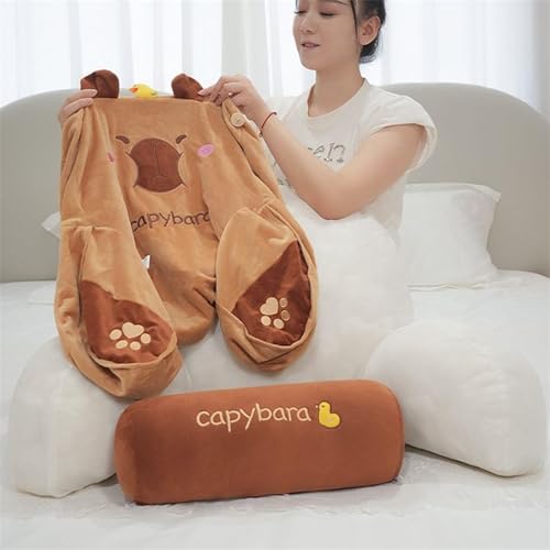 Oreiller Capybara avec bras : la solution pour lire assis confortablement