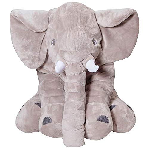 Travesseiro de Elefante Pelúcia Shiny Toys Cinza