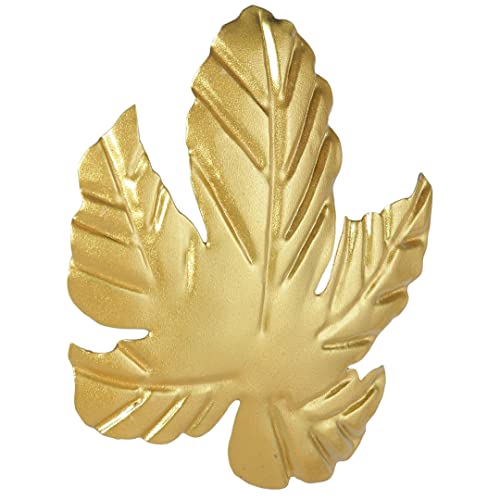 Image of CraftVatika Metal Decorative Maple Leaf Wall Decor Art Showpiece (Golden, 5.5 x 5 Inches) - Set of 6