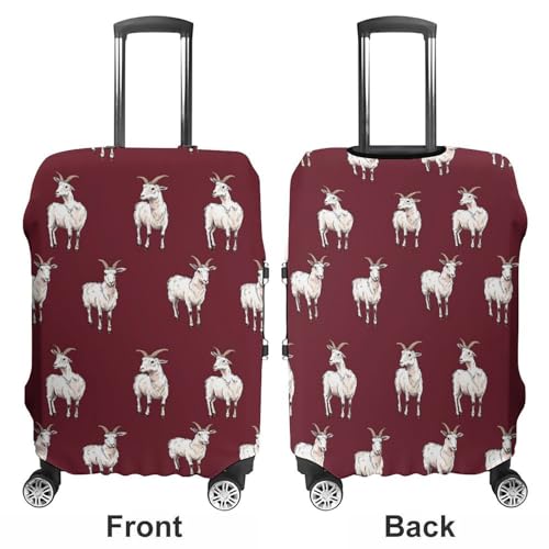 Goat Pattern Travel Luggage Cover for Suitcase 19-32 Inches Elastic Washable Baggage Protector3