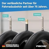 FISCHER Fahrradschlauch AV, mit Auto Ventil, aus robustem Gummi, 28 Zoll 85096 Dunlop Ventil – Ansicht 6