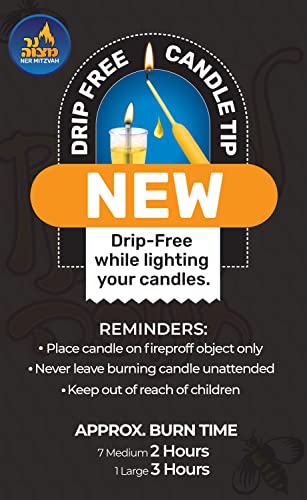 Ner Mitzvah 20101 Hanukkah Beeswax Shammash Candle thumb #2