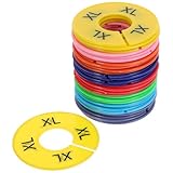 LALADEFIEE 40 Separadores de Tallas para Ropa Redondos de Plástico 40 Piezas Xxs Rosa XS Naranja S Azul Claro M Gris L Rojo Xl Amarillo Xxl Verde Xxxl Azul Oscuro Organizadores