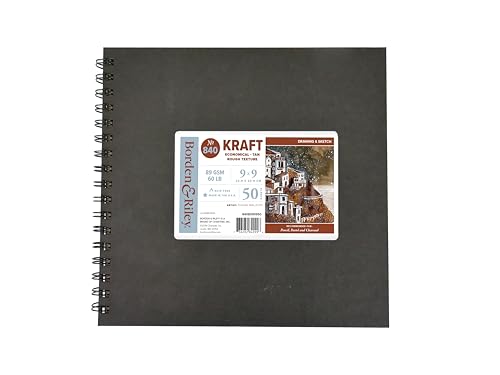 Carnet de croquis Borden & Riley 50 feuilles blanches 27kg