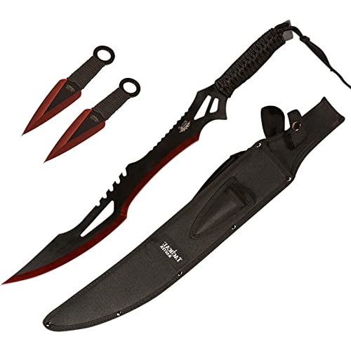 Lkjad Machete With Nylon Sheath And Lanyard With Darts Sawback Blade Spine Outdoors Camping 25 In #TOP2
