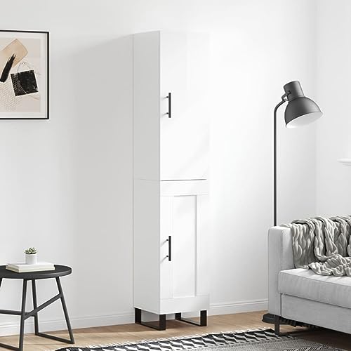 Armarios y almacenamiento de madera de ingenieria tipo bufe aparador blanco brillante