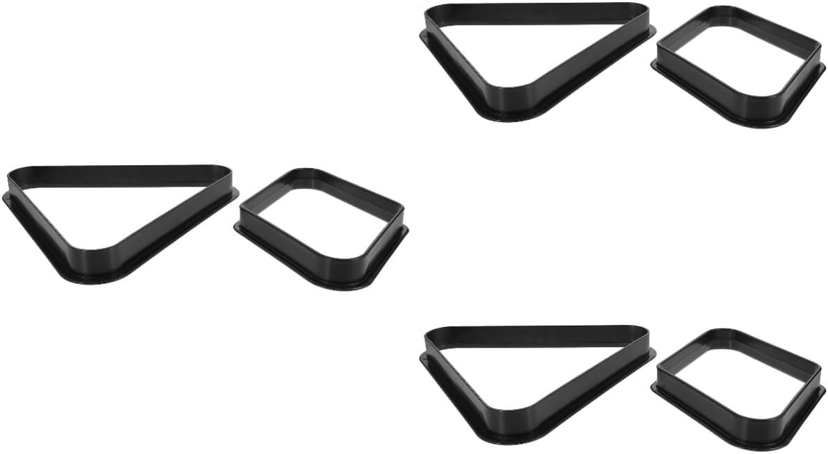 POPETPOP 6pcs Plastic Pool Racks Billiard Triangle Racks for Snooker and Pool Tables Accessory for Players Reduces Cloth Wear