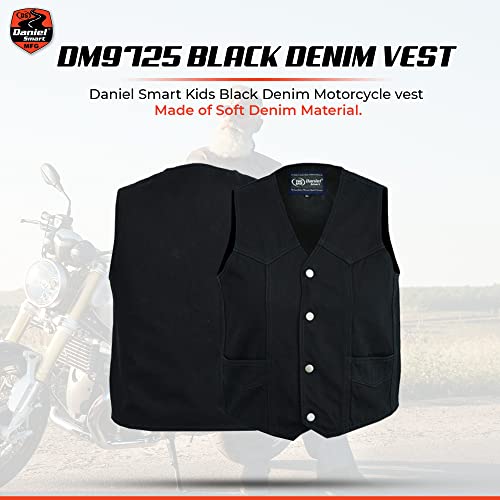 Daniel Smart Kids Jean Vest Premium Quality Denim Vest Kids with Unique V Neck Design and Multiple Pockets2