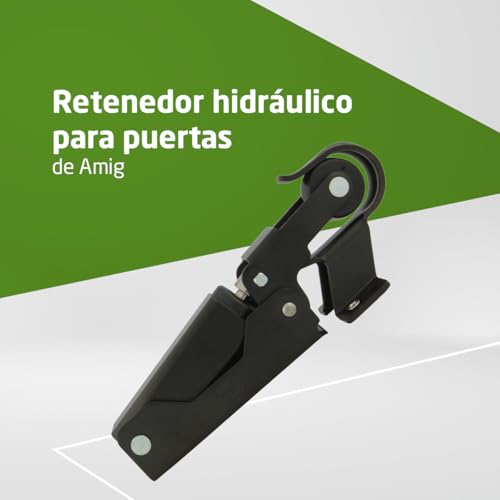 Miniatura 2 de Amig - Retenedor De Puerta - Cierre Hidráulico De Puerta - Fabricado En Aluminio - Medidas: 108 X 32 Mm - Ideal Para Freno, Tope O Amortiguador De Puertas - Color: Negro - Peso Máximo 40 Kg