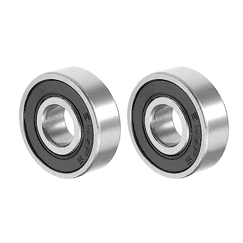 QUARKZMAN 607-2RS Profonda Scanalatura Sfera Cuscinetto x 2pz Cromo Acciaio Doppio Sigillato per Meccanico Attrezzature e Casa Elettrodomestici, [ID 7mm x OD 19mm x T 6mm]
