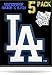 5 LA Dodgers Vinyl Decal Sticker | Waterproof Logo Decor for Cars Baseball Gear Team Helmet Cornhole Boards Hardhats Lunchbox Phone Case Laptop Wall Mug Cup Accessories Gifts for Men