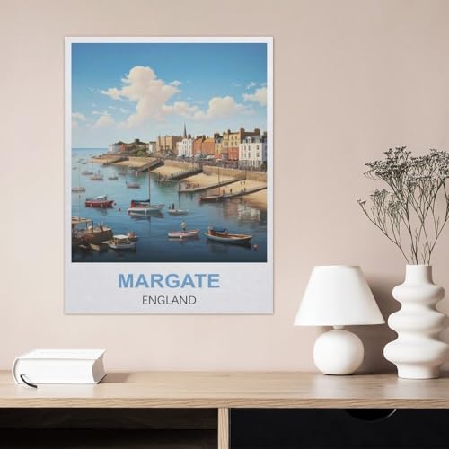 Plaque en métal Margate Angleterre : le cadeau rétro idéal pour déco de cave