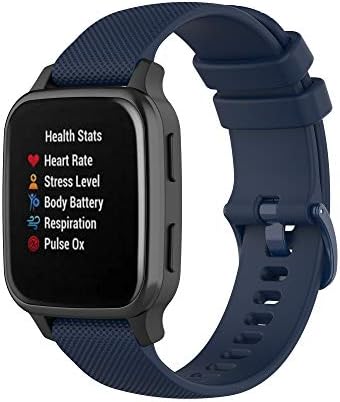 Chofit Silicone Bands Compatible with Garmin Venu Sq Music Strap, Soft Replacement Sport Wristband Bracelet Arm Band for Garmin Venu Sq Music/Venu Sq/Venu/Venu 2 Plus (Black)