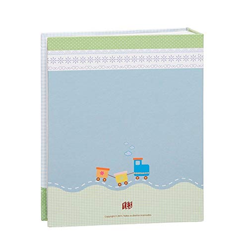 Álbum Bebê com Porta-Retrato - 200 fotos - 10x15 - Capa Dura - Janela Personalizável AZUL