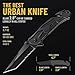 Legal Pocket Knife with Ball Bearing - 5 in 1 Knife - 2.8” Serrated Tanto Blade - with Glass Breaker & Seatbelt Cutter & Pocket Clip - Small Tactical Folding Knives for Men Women Hunting EDC 6620 B