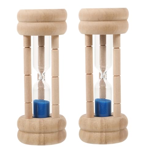 CIYODO 2 pezzi Timer Sabbia per da Minuti per Lavarsi Denti Timer Visivo Decorativo e Portatile per Insegnare Abitudini Sane e Gestire Attività Classe