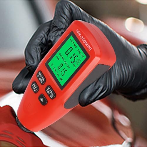 Calibrador digital de grosor de recubrimiento 0-2000um para prueba de película de pintura automotriz, alta precisión, medición no destructiva (ROJO) miniatura 7