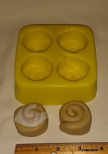 Mini Cinnamon Buns Soap & Candle Mold - 4 Cavity Mold