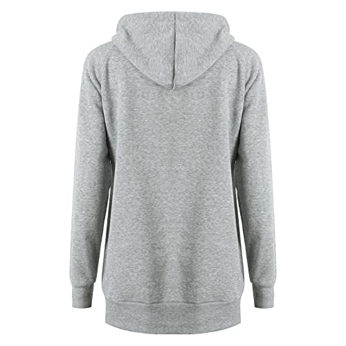 Alueeu Damen Hoodie mit Katzentasche, Kapuzenpullover Pulli mit Katzen Hund Tasche Langsleeve Pullover mit Kapuze Kapuzenpulli mit Kängurutasche Atmungsaktive Oberteile große größen Hoody