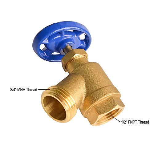 Hydro Master 0740001 Brass Garden Valve Bent Nose 1/2 Inch Fnpt X 3/4 Inch Mnh Fit Most Garden Hoses thumb #4