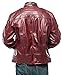 NM-Fashions Men's Peter Guard Galaxy Star King Adult Costume Halloween Distressed Maroon Quill Cosplay Faux Leather Jacket (X-Large)