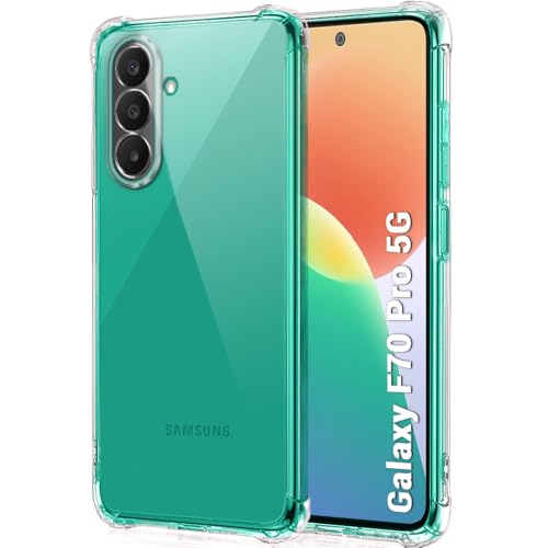 Image of TheGiftKart Transparent Crystal Clear Back Cover Case for Samsung Galaxy F70 Pro 5G | Shockproof Soft TPU Case | Cushioned Edges for Ultimate Protection Back Cover Case (TPU, Transparent)