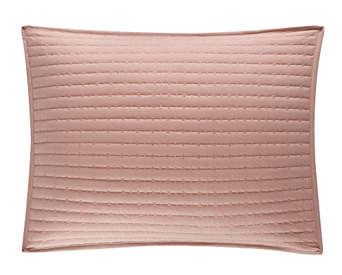 Chic Home Xavier 3 Piece Quilt Set Geometric Square Tile Pattern Bedding - Pillow Shams Included, Queen, Rose #TOP2