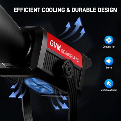 Image of GVM 500W COB LED Video Light, APP Control, Bi-Color Continuous Output Lighting with Bowens Mount, 2700K-6800K, CRI /TLCI97+, 227040lux@1m, 12 Effects & 12 Sources for Studio Photography