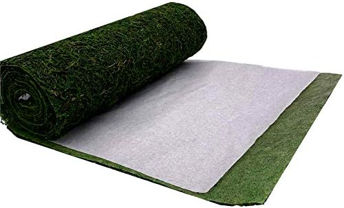 Farmoo Moss Table Runner, Preserved Moss Mat for Crafts Wedding Party Decor (12" x 71" Moss Roll)