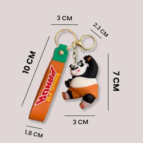 Image of Cute Cartoon Character Silicone 3D Key Chain with Strap Charm & Metal Hook, Merchandise Key Rings Gift for Kids Girls Boys Men & Women