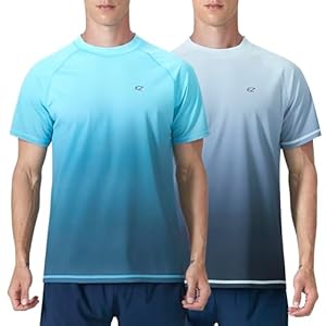 Men’s Swim Shirts Rash Guard UPF 50+ UV Sun Protection T-Shirt Quick Dry Fishing Beach T Shirts