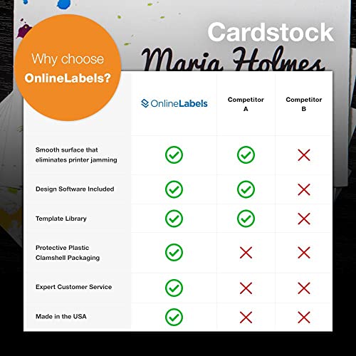 Printable Square Tags - 1.5 X 1.5 - Cardstock - Pack Of 2,000, 100 Sheets - Inkjet/Laser Printer - Online Labels #TOP7