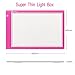 XIAOSTAR Light Box Drawing Pad, Tracing Board with Type-C Charge Cable and Brightness Adjustable for Artists, AnimationDrawing, Sketching, Animation, X-ray Viewing (A4-Pink)