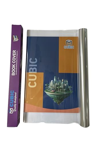 Image of Cubic Transparent Book Cover Roll | 10 Meters Roll | 51 Micron | Waterproof | Non-Tearable | Premium Glossy Finish | Ideal for Textbooks & Notebooks