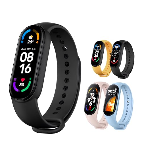 M7 Genérico Pulsera Inteligente Fitness Tracker, Pantalla a Color HD, Seguimiento Cardio y Sueño, Podómetro, Notificaciones Smartphone, Impermeable IP67, Modos Deportivos, Larga Autonomía - Negro